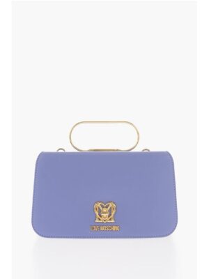 Moschino LOVE Solid Color Handbag with Removable Faux Fur Handle