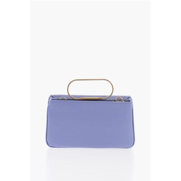 Moschino LOVE Solid Color Handbag with Removable Faux Fur Handle - Image 5