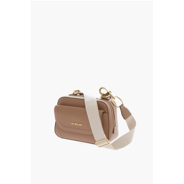 Moschino LOVE Faux Leather bag with braided Handle - Image 3