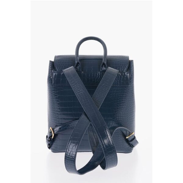 Moschino LOVE Crocodile Effect Faux Leather Backpack - Image 2