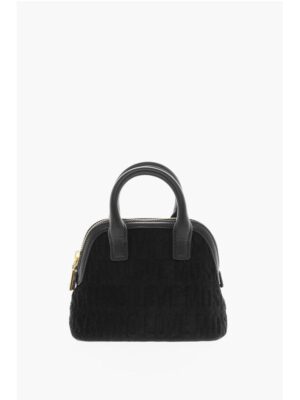 Moschino LOVE All Over Logo Embossed Terry Mini Bag