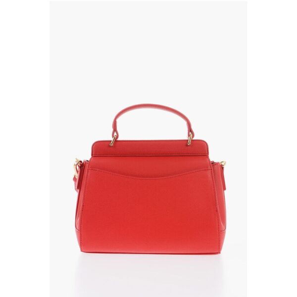 Moschino LOVE Faux Leather Shoulder Bag with Golden Maxi Logo - Image 3