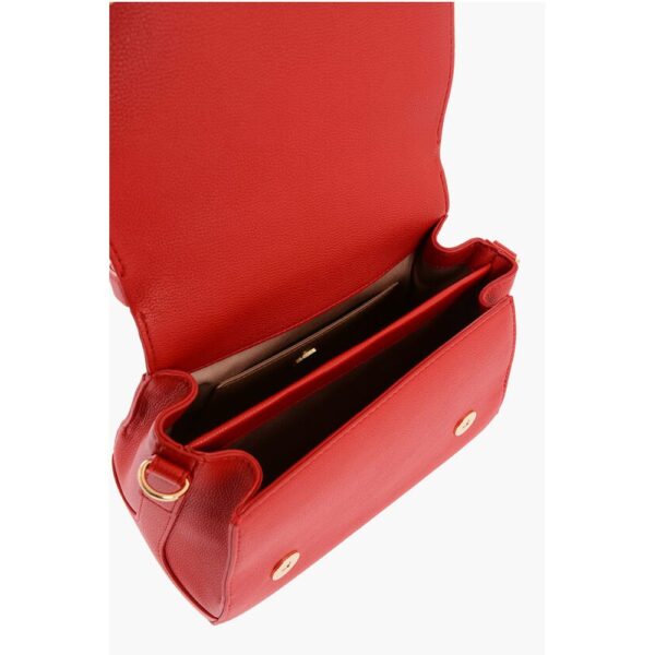 Moschino LOVE Faux Leather Shoulder Bag with Golden Maxi Logo - Image 5