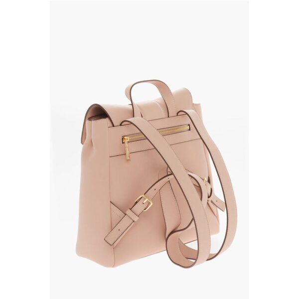 Moschino LOVE Faux Leather Backpack with Heart-Shaped Clamps - Image 2