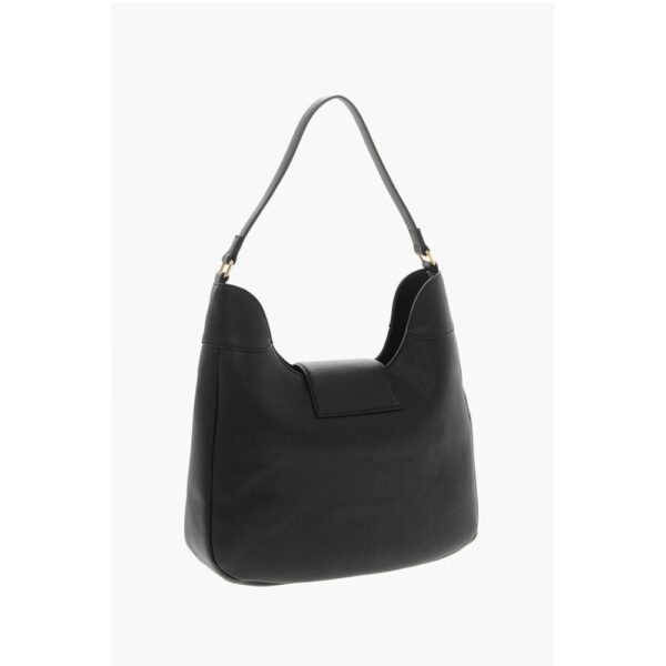 Moschino LOVE Textured Faux Leather Hobo Bag with Maxi Heart-Shaped C - Image 2