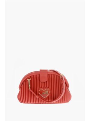 Moschino LOVE Pleated Faux Clutch with Removable Shoulder Strap