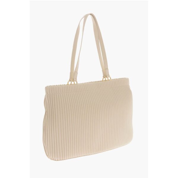 Moschino LOVE Pleated Faux Leather Tote Bag - Image 2