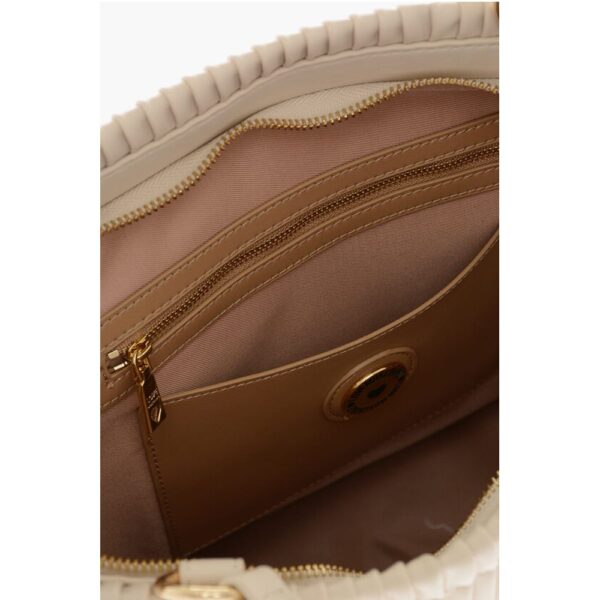 Moschino LOVE Pleated Faux Leather Tote Bag - Image 5
