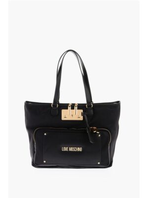 Moschino LOVE Nylon Tote Bag with Golden Details