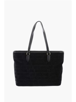 Moschino LOVE Faux Leather and Sponge Tote Bag with Embossed Logo