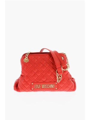 Moschino LOVE Quilted Faux Leather Shoulder Bag