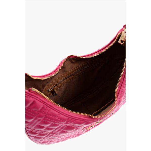 Moschino LOVE Quilted Faux Leather Hobo Bag - Image 4