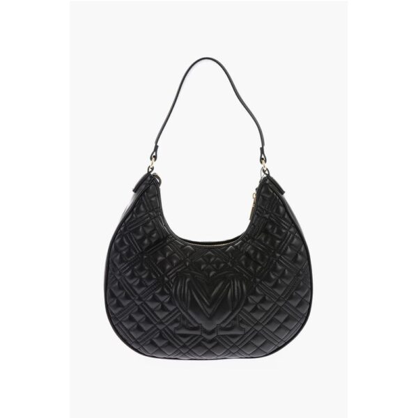 Moschino LOVE Quilted Faux Leather Hobo Bag - Image 2
