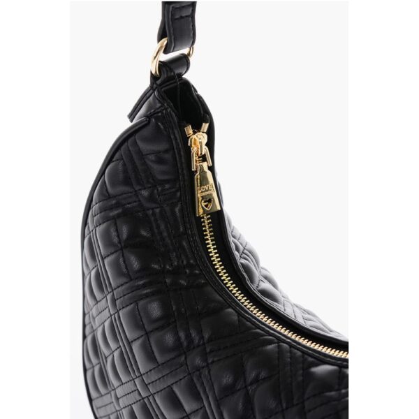 Moschino LOVE Quilted Faux Leather Hobo Bag - Image 3