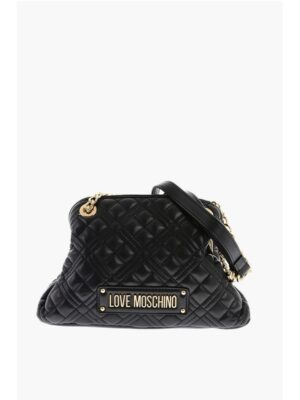 Moschino LOVE Quilted Mini Handle Bag with Golden Logo