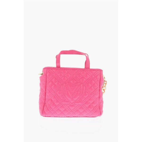 Moschino LOVE Faux Leather Quilted Mini Bag with Matching Pochette - Image 2