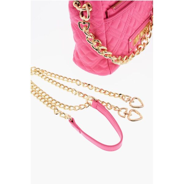 Moschino LOVE Faux Leather Quilted Mini Bag with Matching Pochette - Image 3
