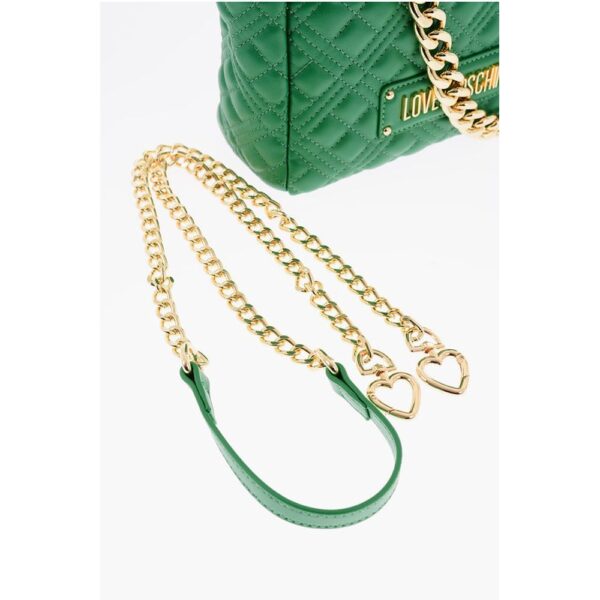 Moschino LOVE Faux Leather Quilted Mini Bag with Matching Pochette - Image 3