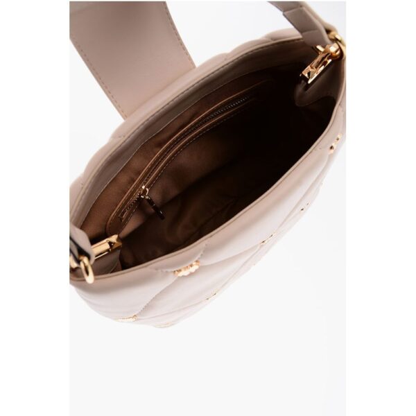 Moschino LOVE Faux Leather Quilted Bag with Golden Details and Remova - Image 4