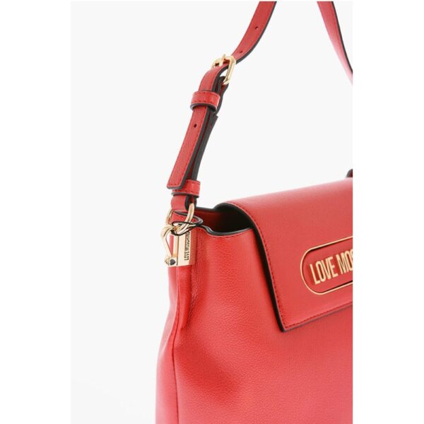 Moschino LOVE Textured Faux Leather Bucket Bag with Magnetic Closure - Image 2