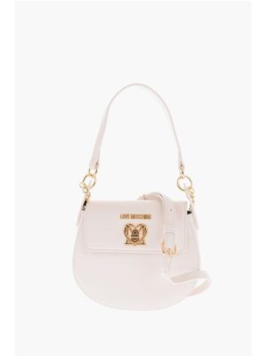 Moschino LOVE Faux Leather Mini Saddle Bag with Golden Closure Turn L