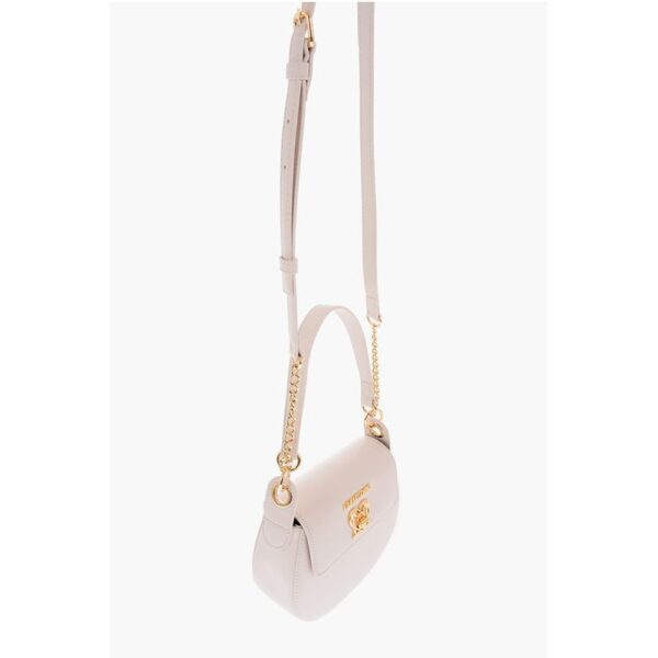 Moschino LOVE Faux Leather Mini Saddle Bag with Golden Closure Turn L - Image 3