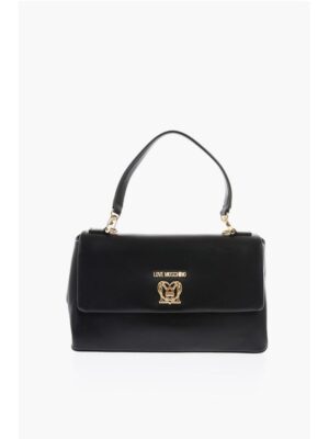 Moschino LOVE Faux Leather Handle Bag with Removable Shoulder Strap