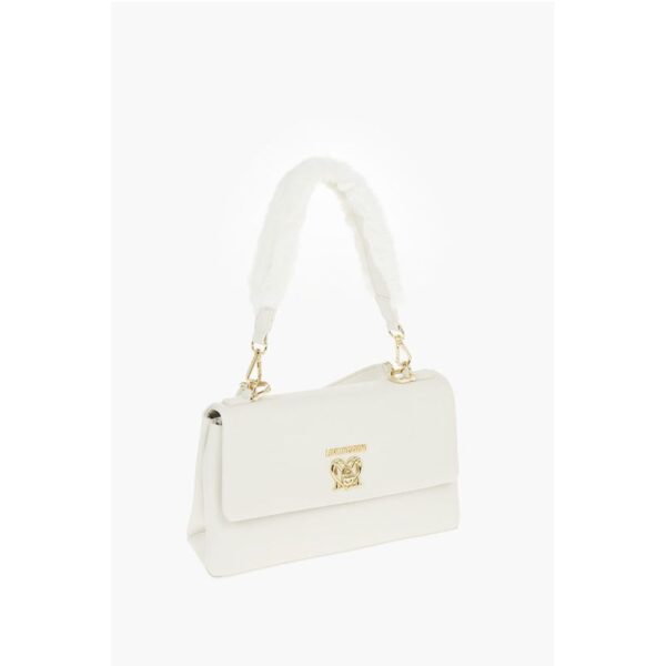 Moschino LOVE Faux Leather Bag with Front Monogram and Turn Lock Clos - Image 4