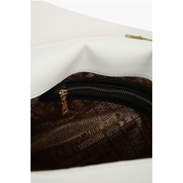 Moschino LOVE Faux Leather Bag with Front Monogram and Turn Lock Clos - Image 6