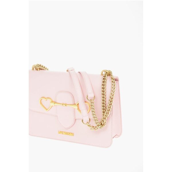 Moschino LOVE Golden Clamp Faux Leather Shoulder Bag - Image 3
