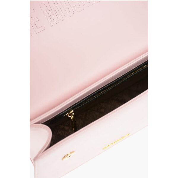 Moschino LOVE Golden Clamp Faux Leather Shoulder Bag - Image 5