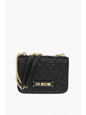 Moschino LOVE Quilted faux Leather Bag with Golden Chain