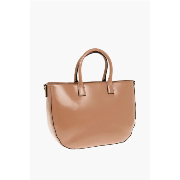 Moschino LOVE Removable Shoulder Strap Faux Leather Tote Bag - Image 2