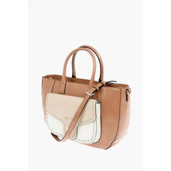 Moschino LOVE Removable Shoulder Strap Faux Leather Tote Bag - Image 3