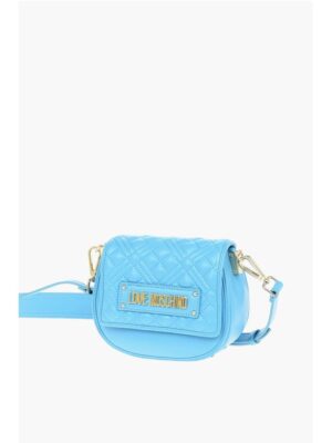 Moschino LOVE Faux Leater Crossbody Bag with Quilted Details