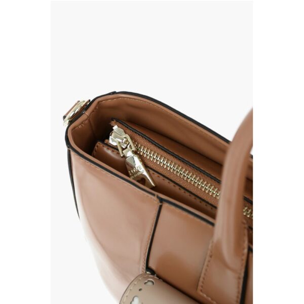 Moschino LOVE Removable Shoulder Strap Faux Leather Tote Bag - Image 5