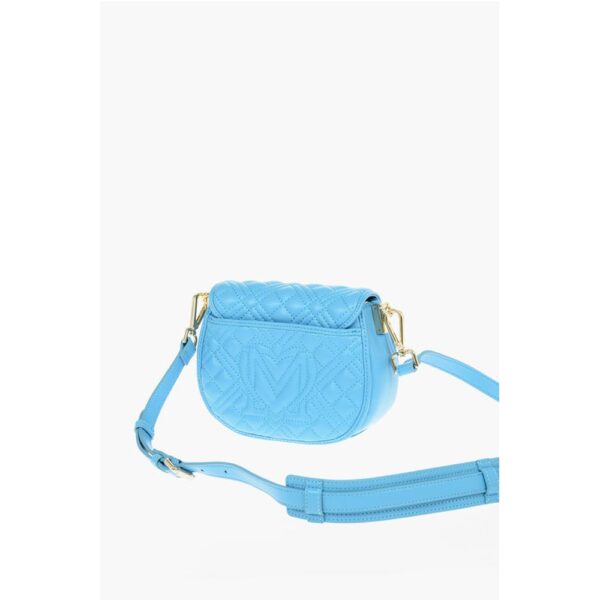 Moschino LOVE Faux Leater Crossbody Bag with Quilted Details - Image 2