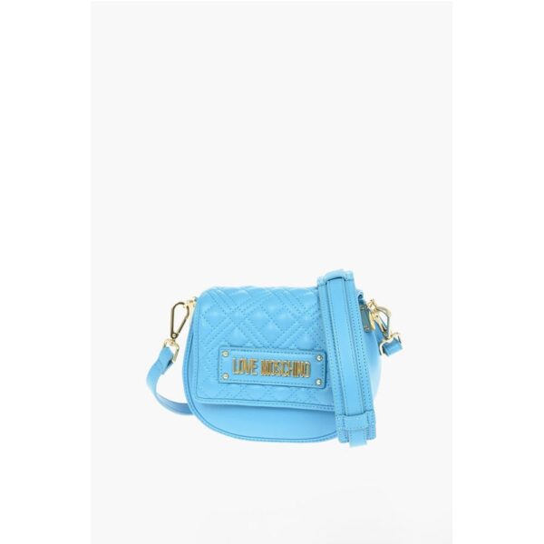 Moschino LOVE Faux Leater Crossbody Bag with Quilted Details - Image 3