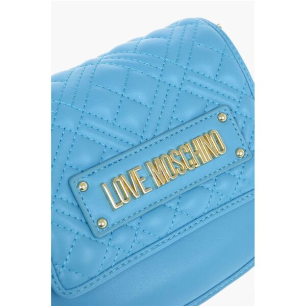 Moschino LOVE Faux Leater Crossbody Bag with Quilted Details - Image 4