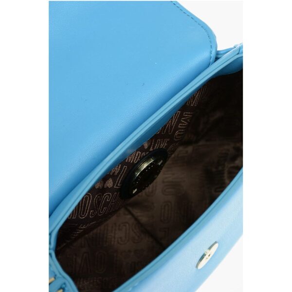 Moschino LOVE Faux Leater Crossbody Bag with Quilted Details - Image 5