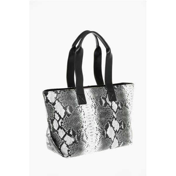 Moschino LOVE Snake Effect Faux Leather Tote Bag - Image 2