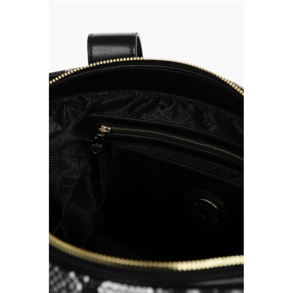 Moschino LOVE Snake Effect Faux Leather Tote Bag - Image 5
