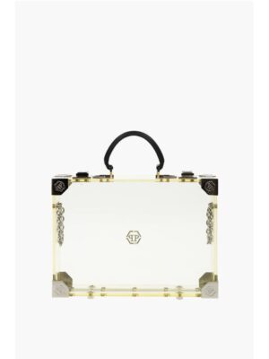 Philipp Plein sheer rigid handbag with removable shoulder strap