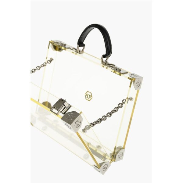 Philipp Plein sheer rigid handbag with removable shoulder strap - Image 5