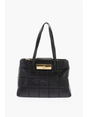 Moschino LOVE Faux Leather Padded Tote Bag