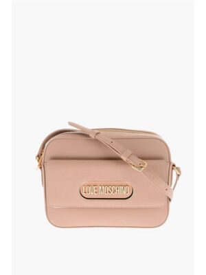 Moschino LOVE Textured Faux Leather Camera Bag with Maxi Pocket