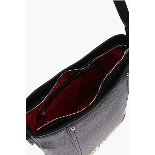 Moschino LOVE Texture Faux Leather Tote Bag with Embossed Logo - Image 4