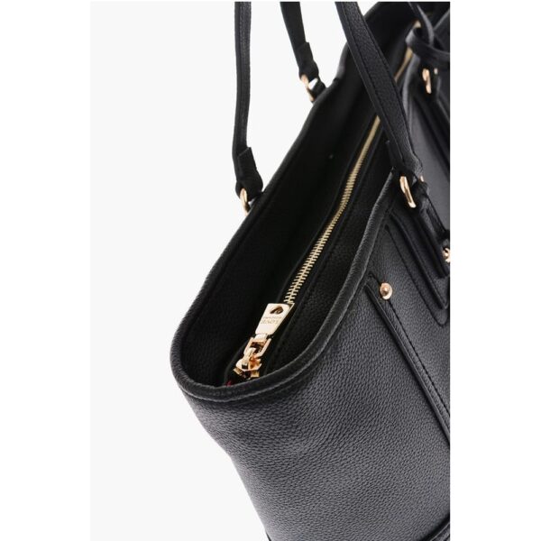 Moschino LOVE Textured Faux Leather Tote Bag with Embossed Logo - Image 4