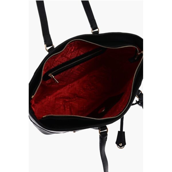 Moschino LOVE Textured Faux Leather Tote Bag with Embossed Logo - Image 5