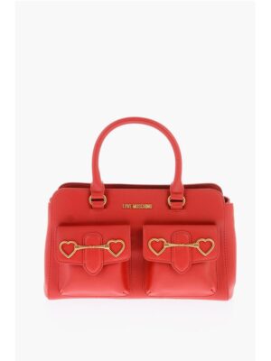 Moschino LOVE removable shoulder strap faux leather HEART BIT bag